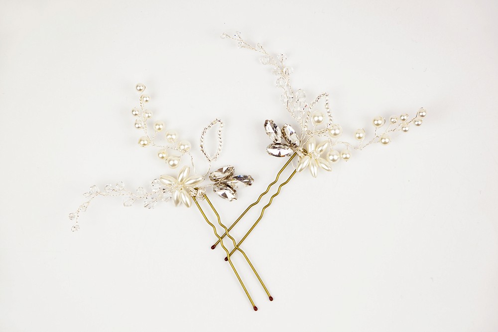 Destiny bridal hairpins