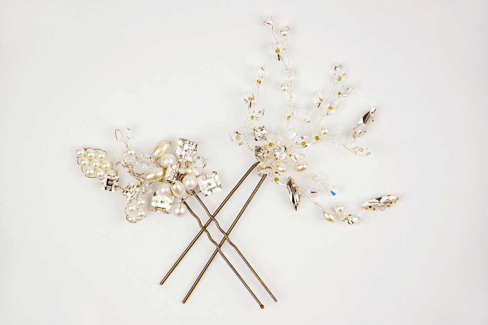 Gardenia hairpins