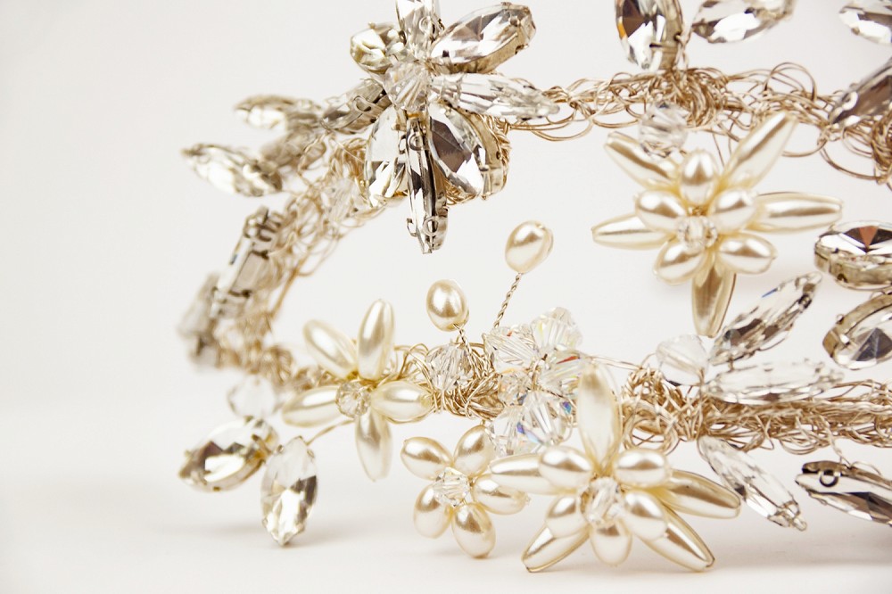 Close up of Keeley bridal tiara