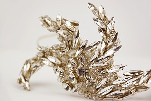 Close up of Lisette bridal tiara