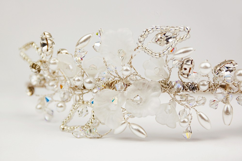 Close up of Calla tiara