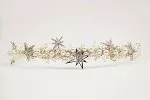 Close up of second star bridal tiara