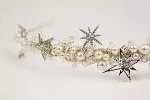 Close up of second star bridal tiara